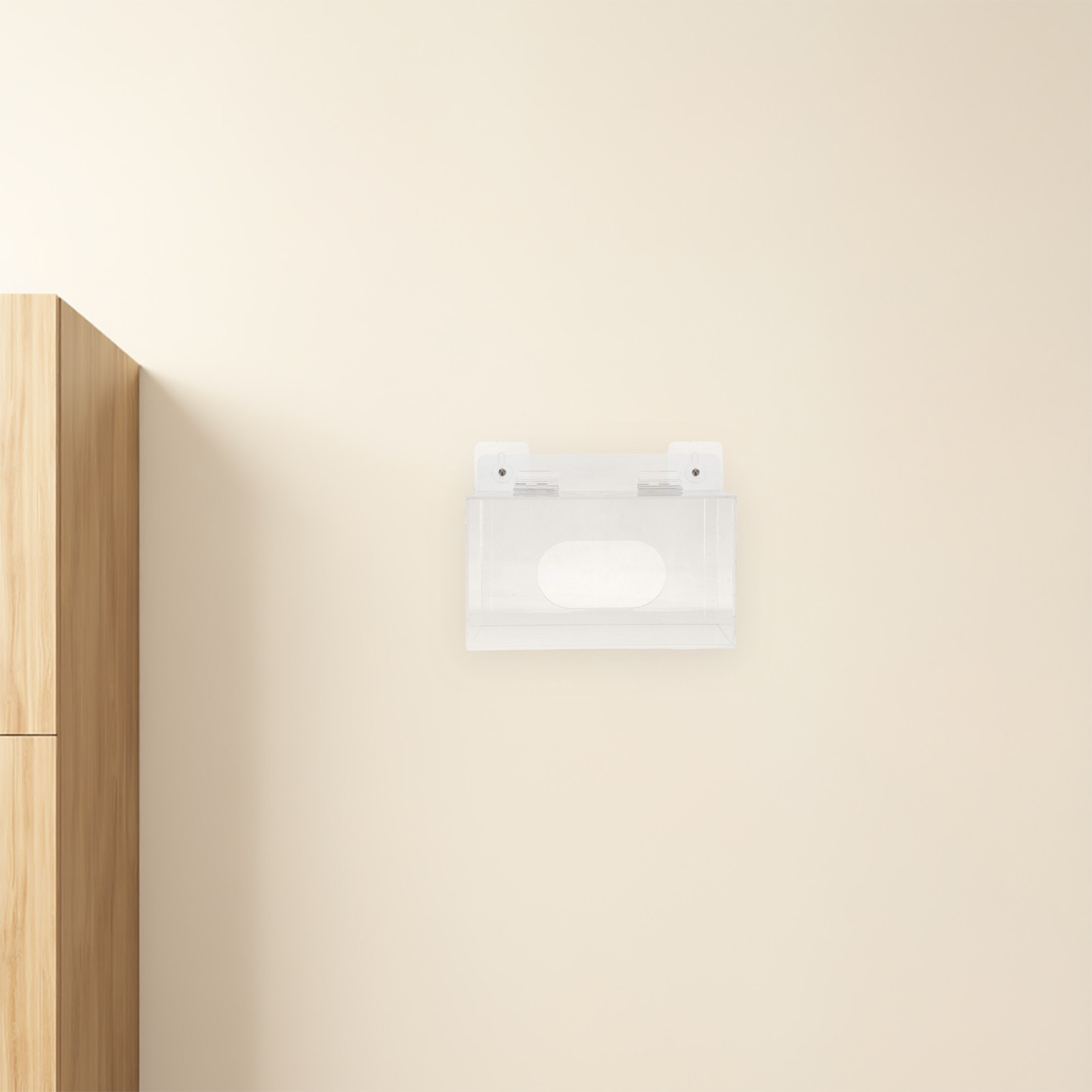 Face Mask Storage Box - Soporte de pared de acrílico para