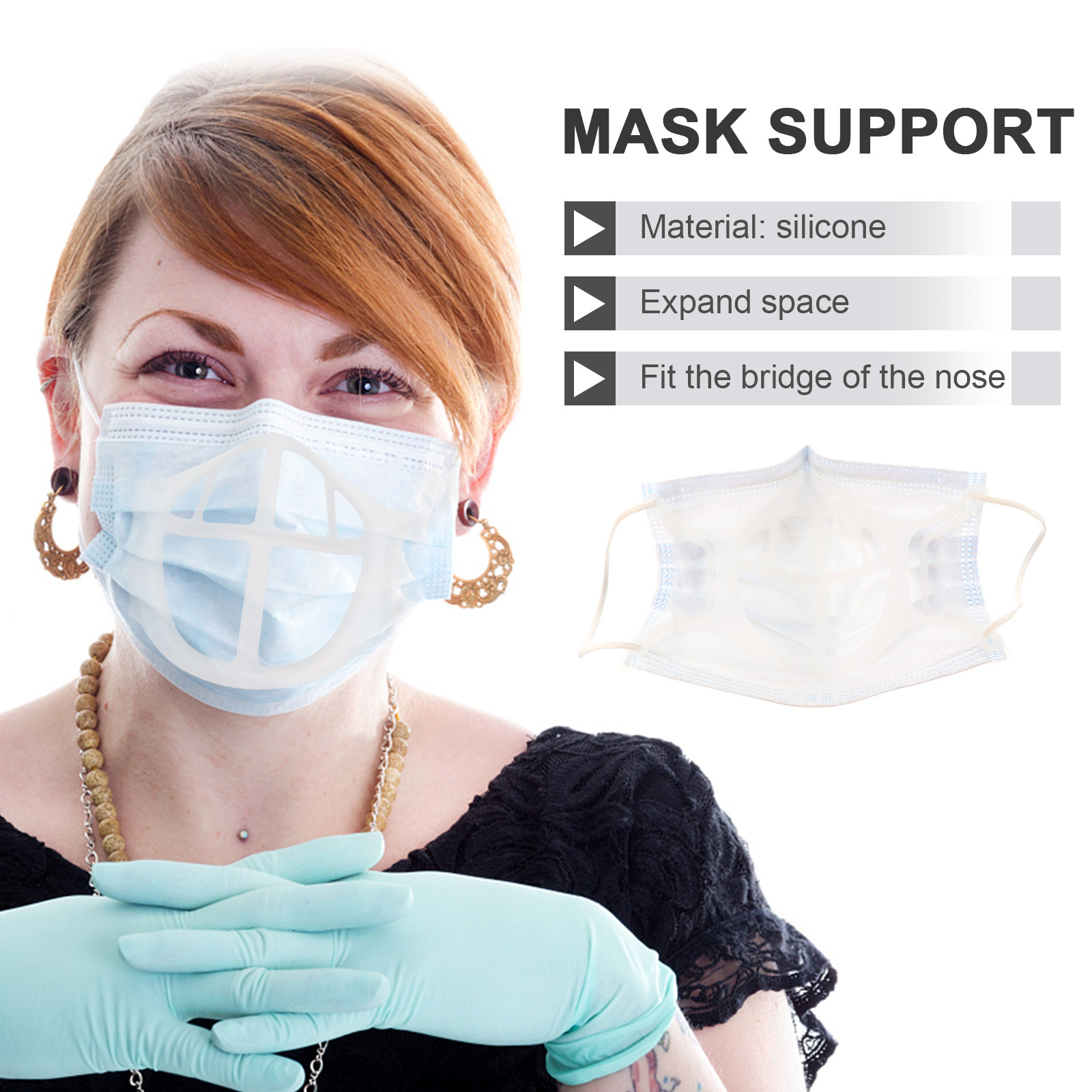 5 piezas de soporte de silicon - Silicone Mask Bracket reseña y precio