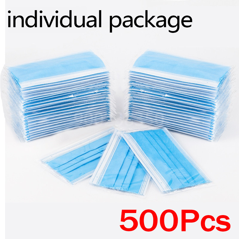 10-500 unidades de mascarillas - Disposable Mask Blue reseña y precio