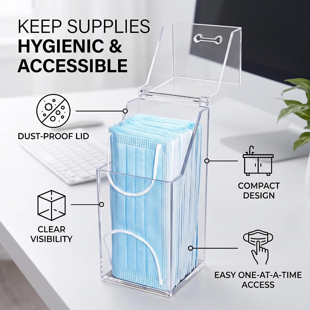 Dispensador de mascarillas con - Face Mask Storage Box reseña y precio