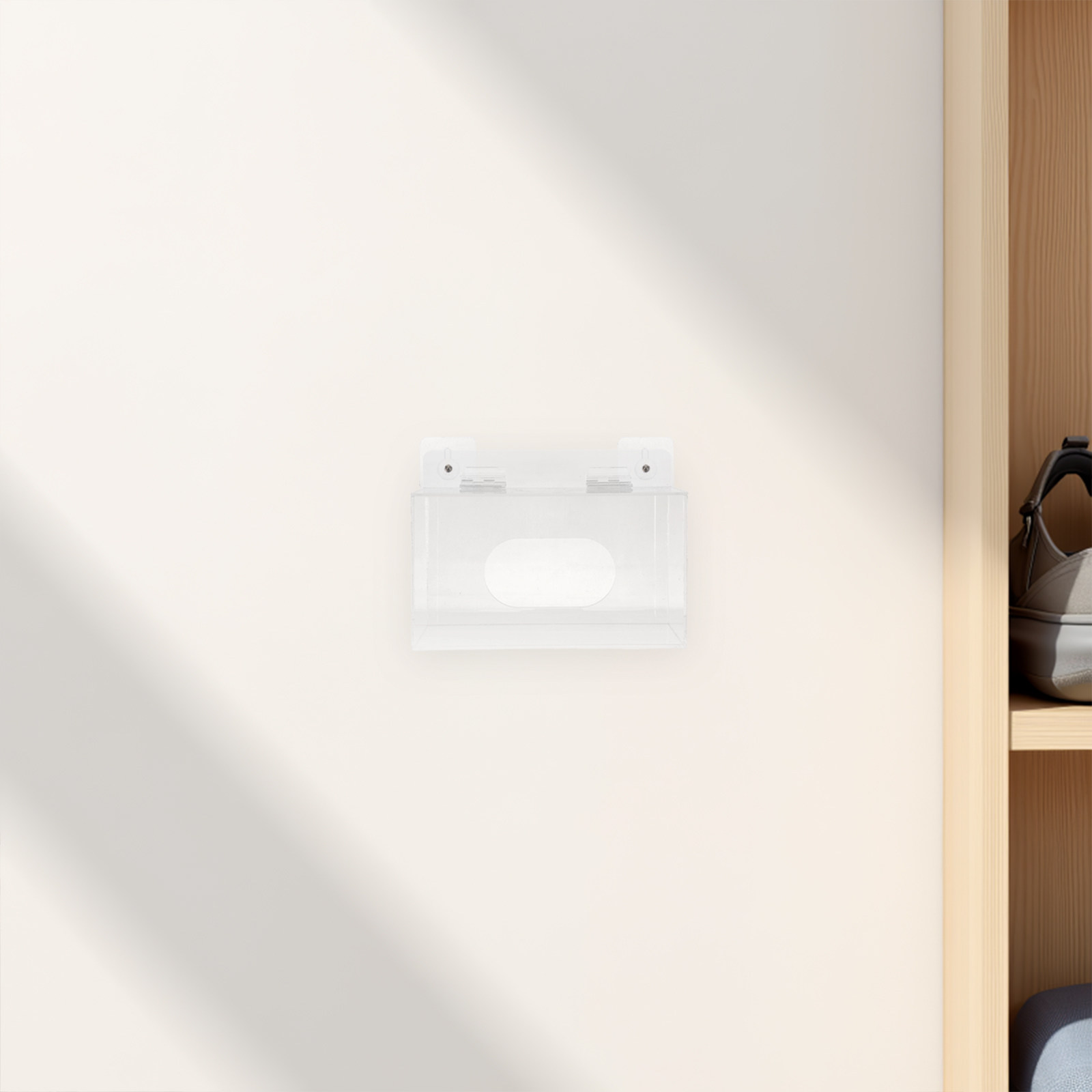 Soporte de pared de acrílico p - Face Mask Storage Box reseña y precio